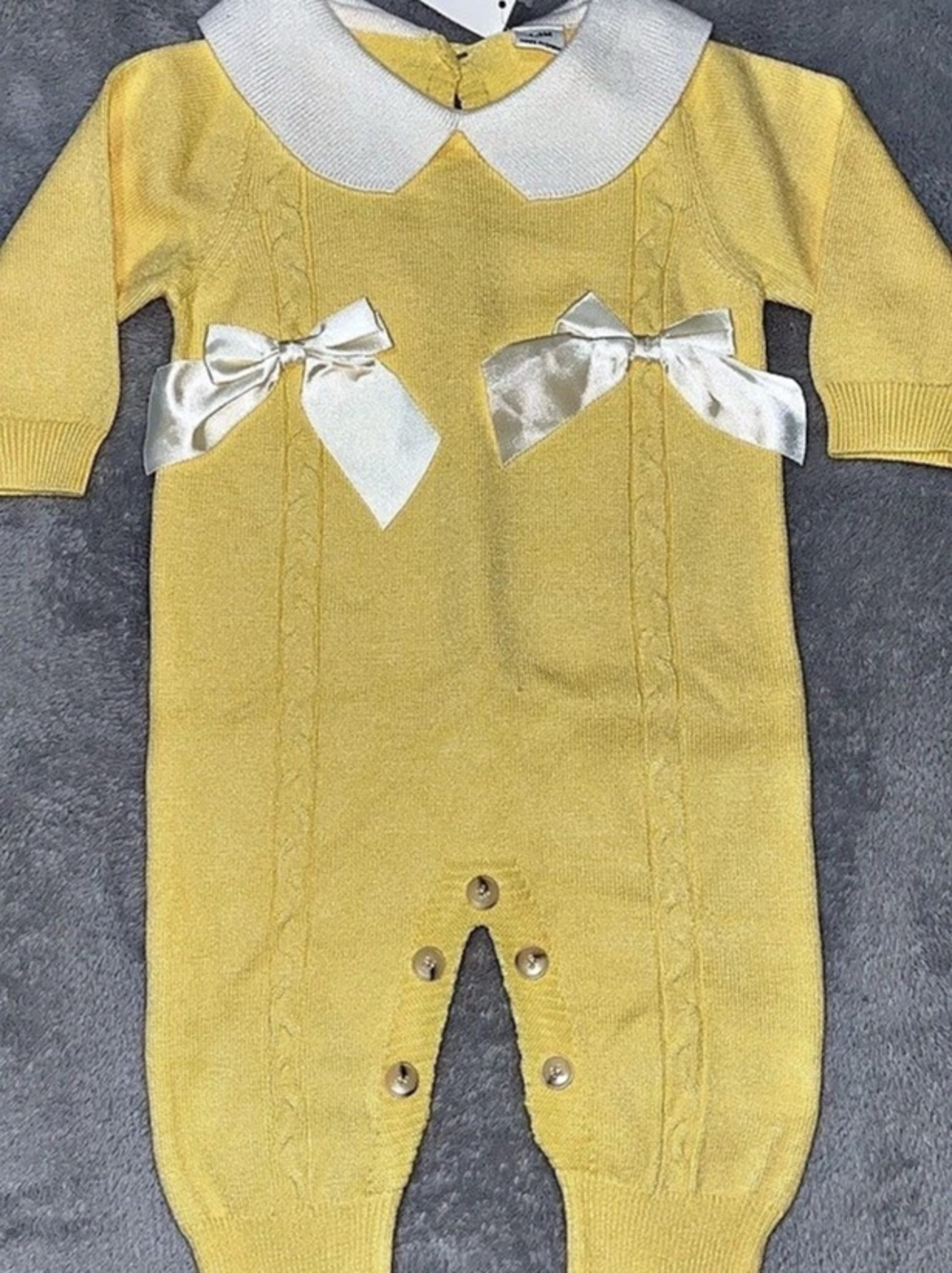 Yellow Collared Footie Romper
